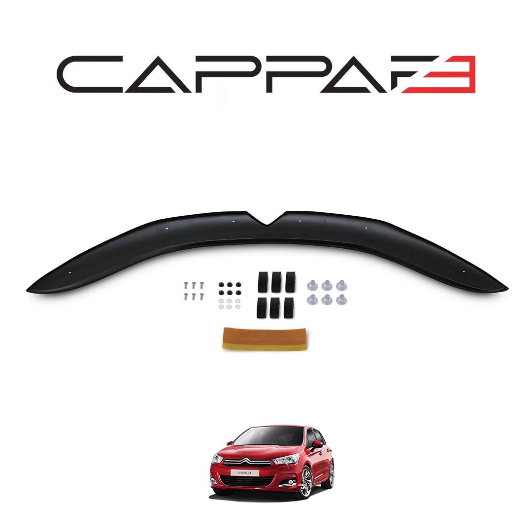 FOR Citroen C4 2011 TO 2018 Front Hood Protection Spoiler Front Bug Shield Deflector Guard - Wings DIFFUSER BUMPER AUTO STYLING