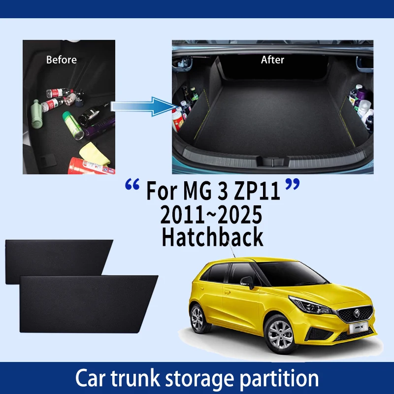 

For MG 3 ZP11 2011~2025 2012 Car Upgrade Thickening Trunk Storage Partition Multifunction Storage Box Auto Interior Accessories