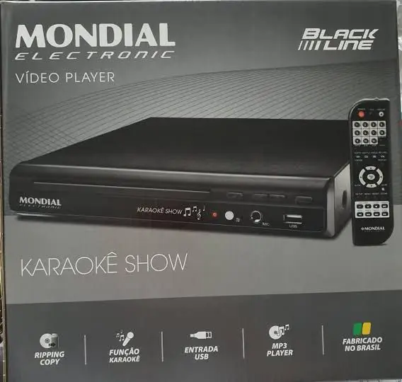 DVD Player D-20 Com Karaokê MP3 USB Il Mondial Bivolt