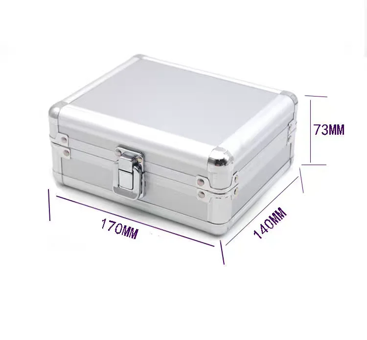 Tool Box Aluminum Case Suitcase Instrument Equipment File Box Cosmetic Case Toolbox with Sponge 170*140*73mm