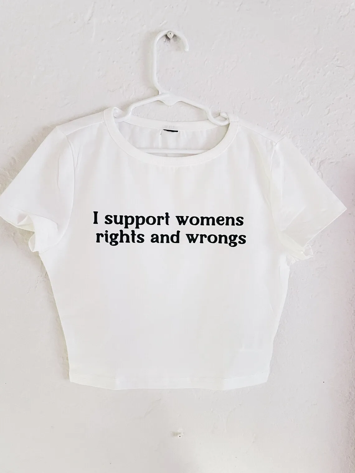 Skuggnas I Support Women Rights and Wrongs Funny Graphic Cotton T-shirt Summer Fashion Women Crop Top Cotton t shirt Drop Ship