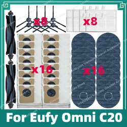Compatible For Eufy Omni C20 Vacuum Parts Main Roller Side Brush Hepa Filter Mop Cloth Dust Bag Accessories