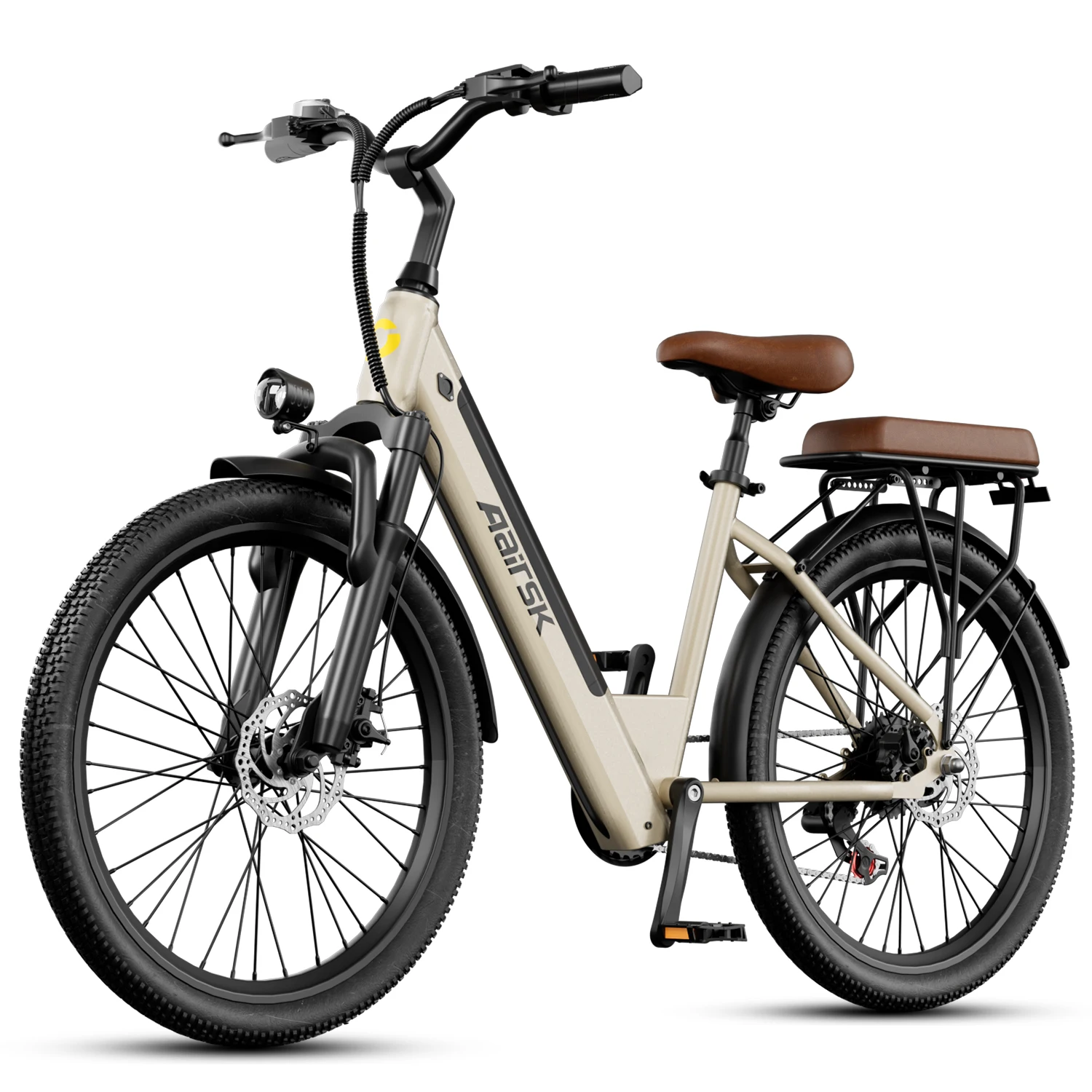 Aairsk S600 Elektrische Fiets voor Volwassenen, 36V 13Ah Verwijderbare Batterij, 250W Motor, 7-versnellingsversnellingssysteem