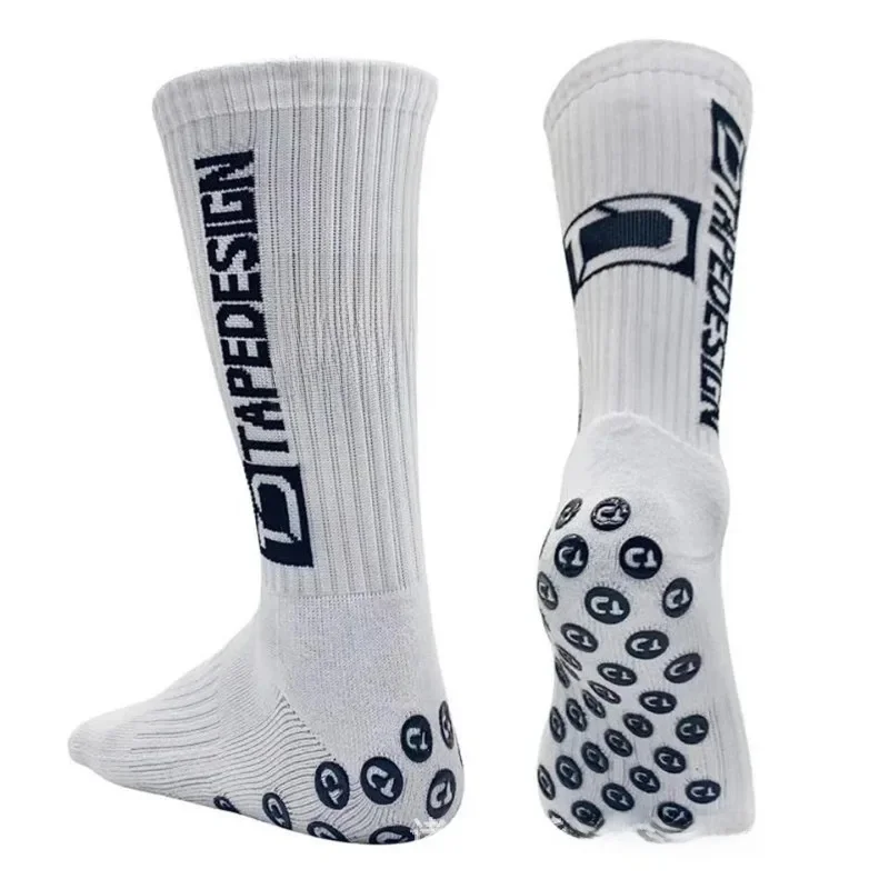 1 paire de nouvelles chaussettes de football à tube moyen avec semelle antidérapante en silicone, coussin de serviette épais, chaussettes de football, chaussettes de basket-ball