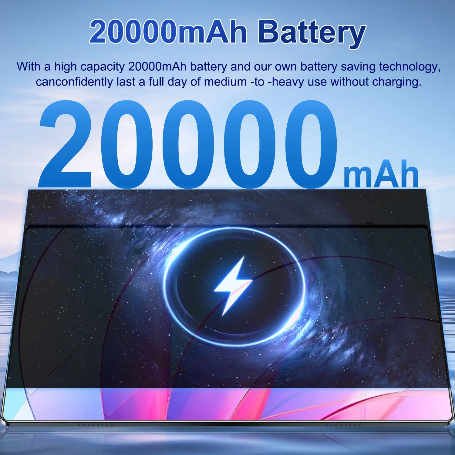 Picture 7: Android Tablet Big HD screen 10.36-inch 16GB RAM 1TB ROM 20000mAh Android 13.0 14 Core Tablets PC Type-C Dual Camera 16MP+32MP Dual SIM card Network WIFI Bluetooth GPS WPS Office Gifts