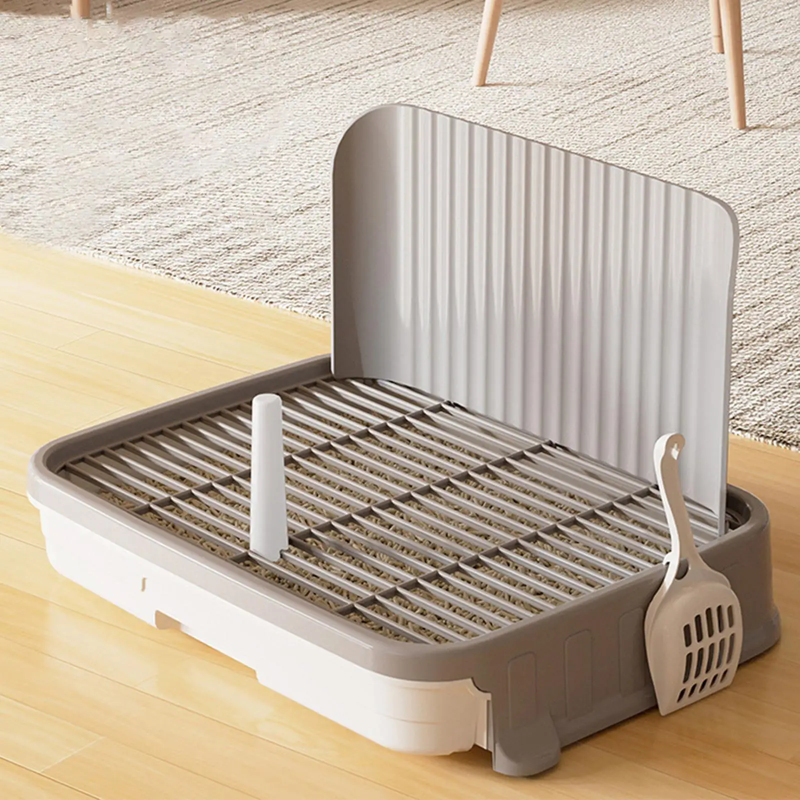 

Крытый поднос для горшка для собак, туалет со съемным совок, прочный держатель для мочи, туалет для дрессировки щенков