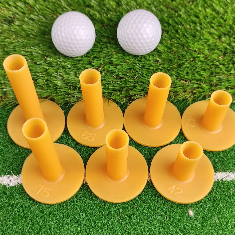 Tees de Golf en caoutchouc, 2 pièces, entraînement, plage de conduite à domicile, tapis de pratique 42mm 54mm 60mm 65mm 70mm 75mm 83mm, accessoires de Golf