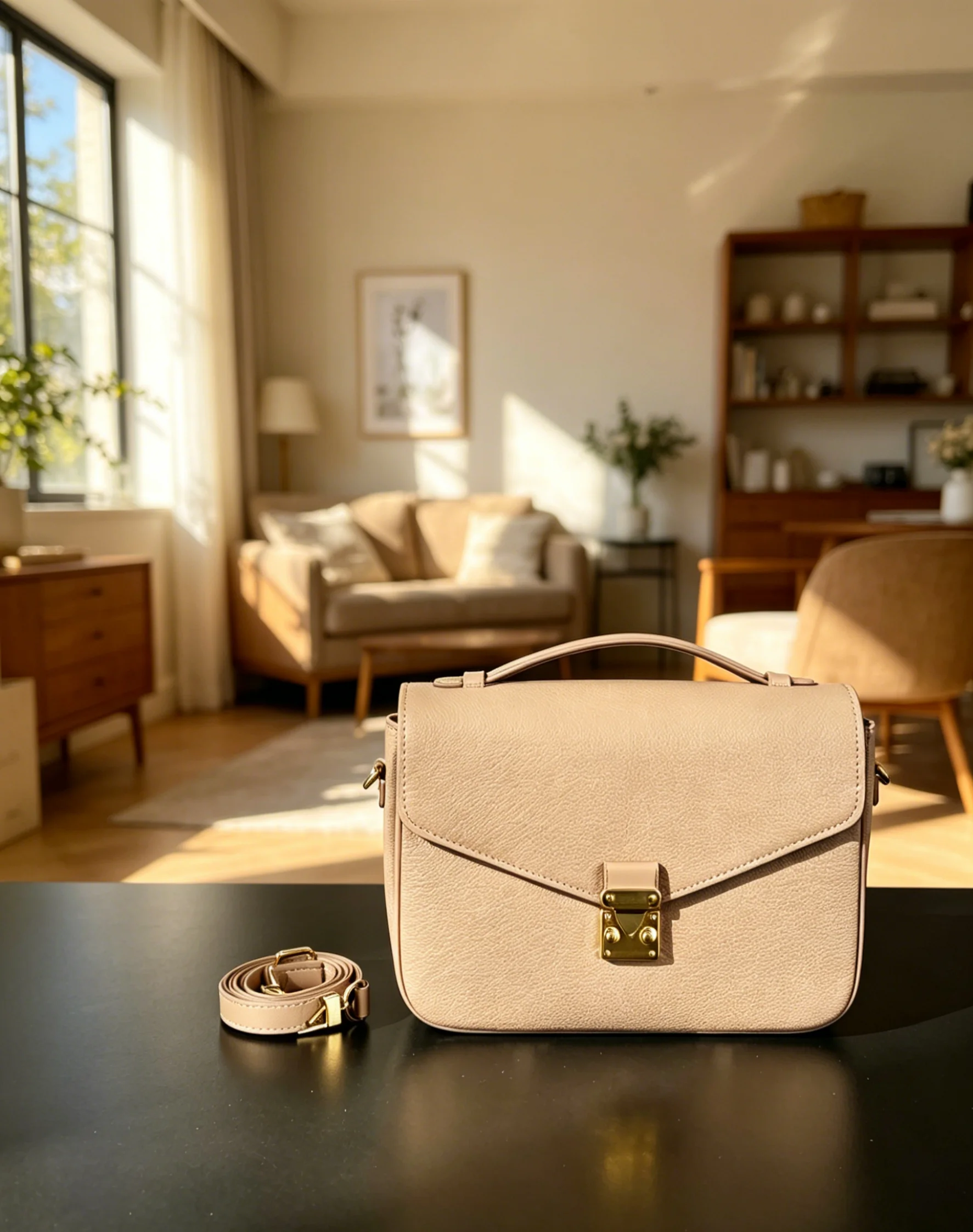 

2026 Size: 24x18 cm no box New Model Versatile and Fashionable PU Leather Bag - Durable,High-Quality and Affordable