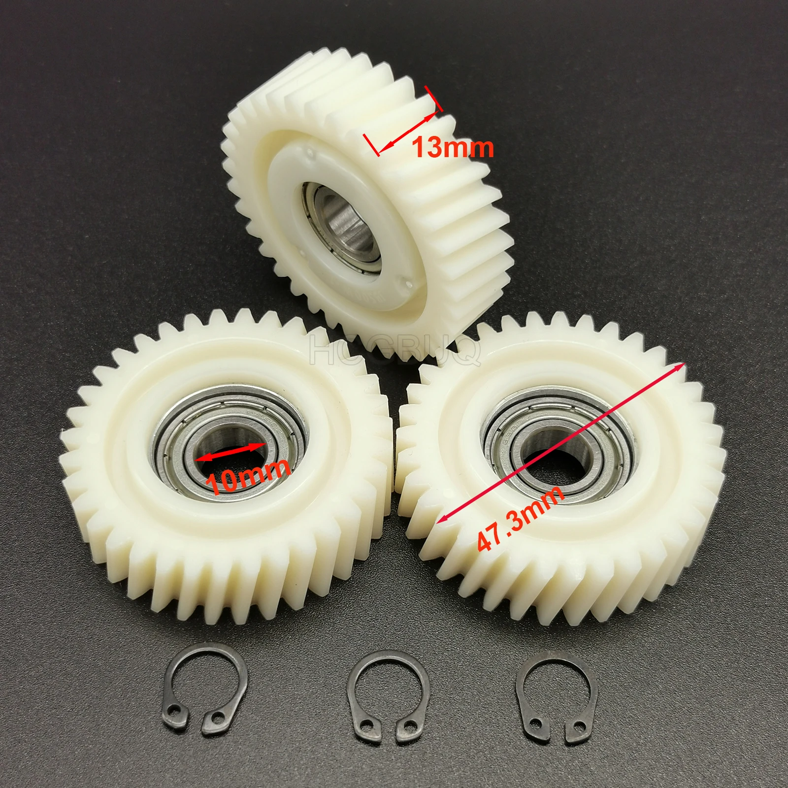 Engranaje planetario oblicuo de 47,3x13mm, engranajes helicoidales de 35 dientes con rodamientos de 10mm, bujes de rueda, engranaje de bicicleta eléctrica para piezas de bicicleta eléctrica