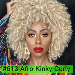 Parrucche per capelli umani anteriori in pizzo riccio crespo Afro 613 per donne nere 13x3 parrucche in pizzo trasparente HD Pre pizzicate capelli per bambini Afro Coily