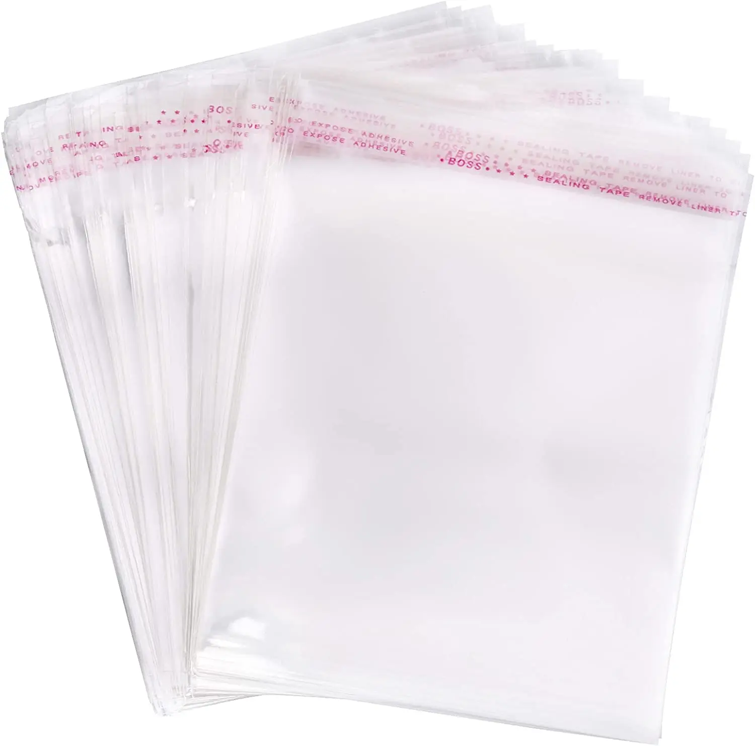 100pcs4x6-16x16cm Wholesale Various Models Resealable Poly Bag Transparent  Plastic Bags Self Adhesive Seal Jewellery Making Bag