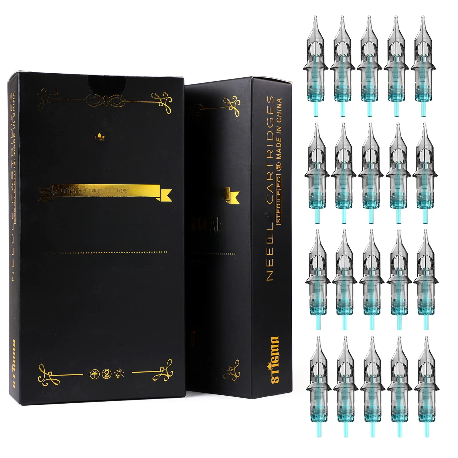 Stigma 20Pcs Disposable Tattoo Cartridges Needles RL/RS/RM 0.3MM 0.35MM Professional Sterilized Safety For Tattoo Machine Supply