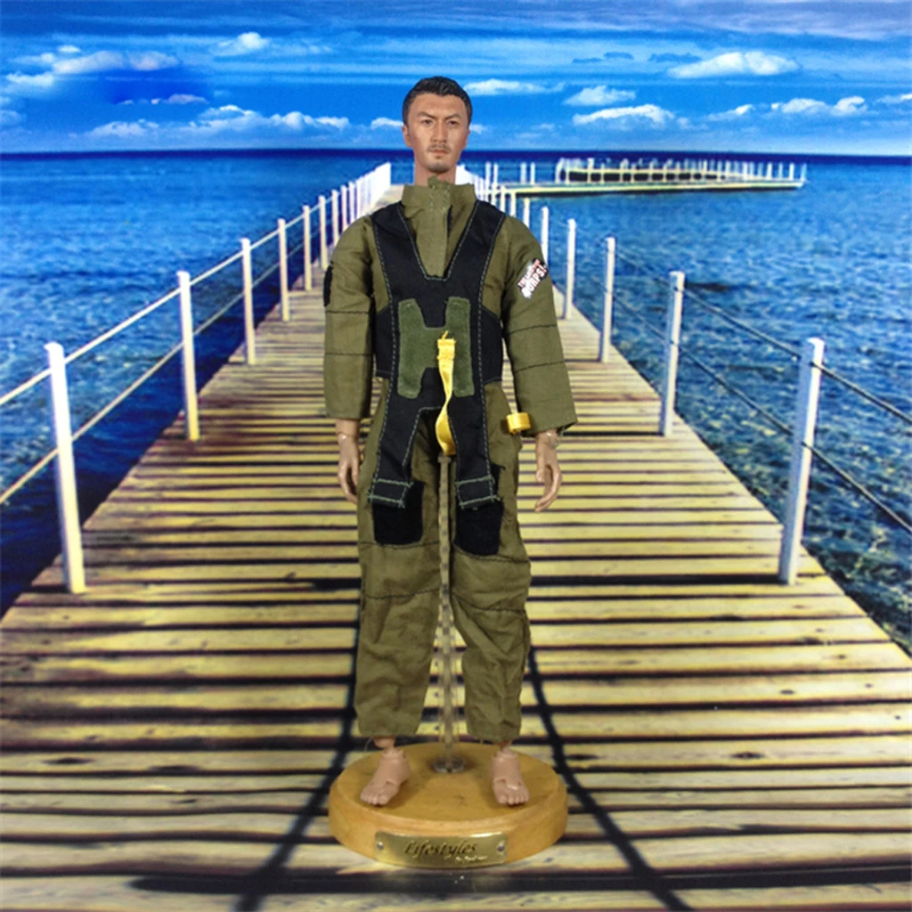 1/6 Outfit Fireman Firefighters Garment Suit Doll Camouflage Uniform for 28-30cm Soldier Doll Firefighter Costume Suit