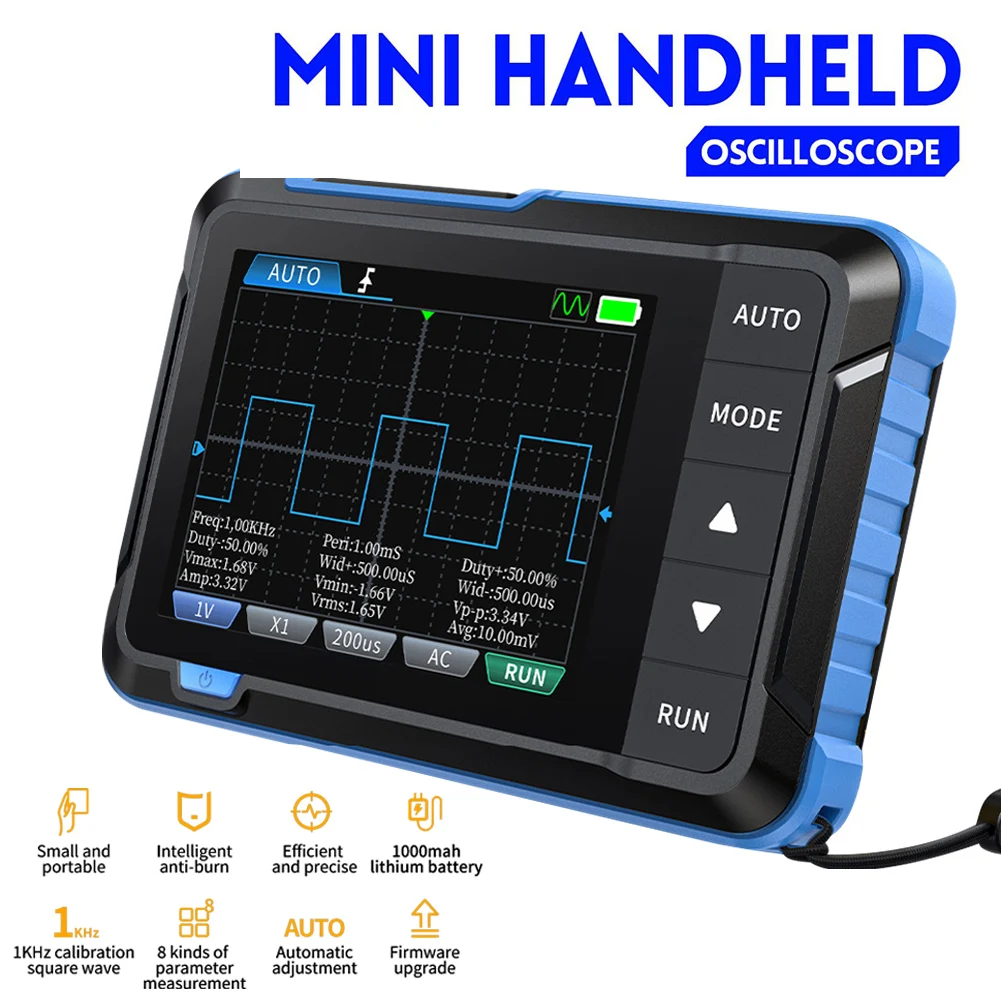 FNIRSI DSO153 Handheld Digital Oscilloscope Signal Generator 2in1 5MSa/s 1MHz Analog Bandwidth 800 VPP With PMW Electronic Tools