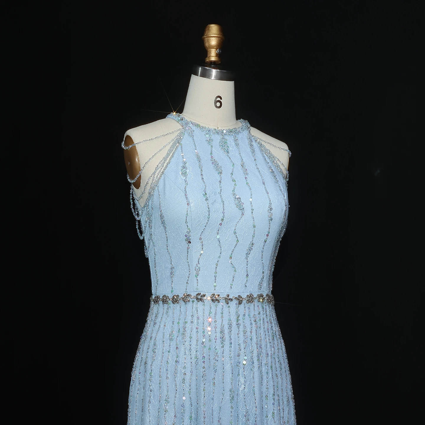 Sharon Said vestido de noche de encaje con cuentas árabes crema de plumas de lujo para mujer vestidos de fiesta nupcial de boda de Dubai SS595 personalizado