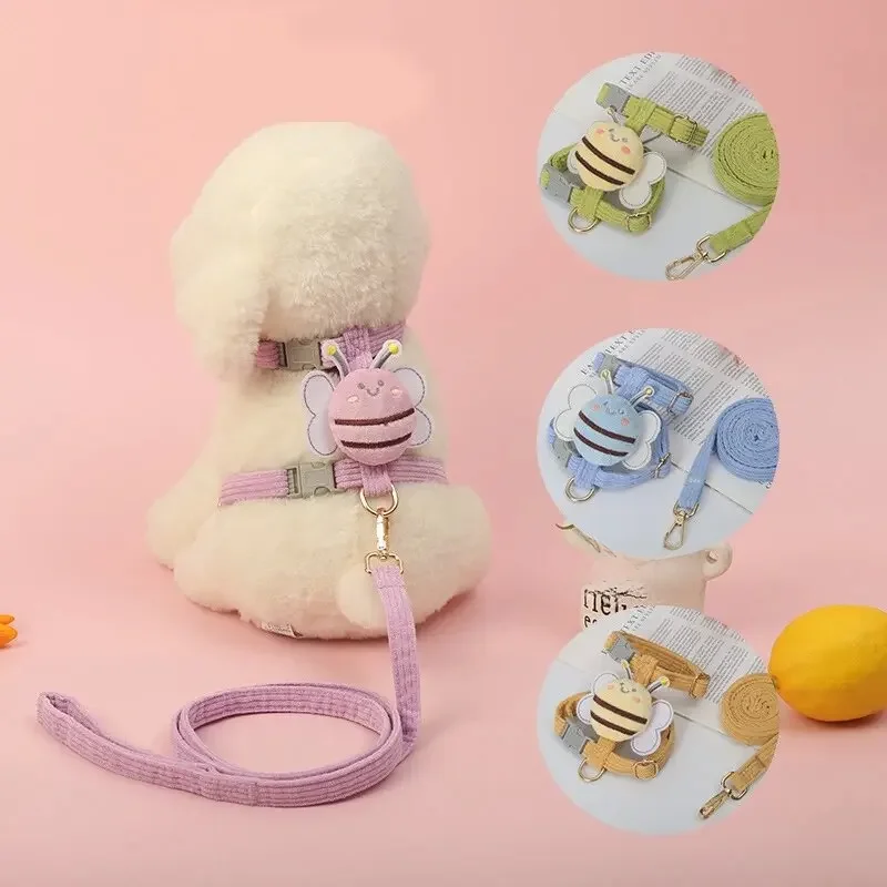 Ensemble harnais et laisse anti-fuite pour chat, harnais en maille réglable pour chien, gilet pour chiot, laisse de marche pour animaux de compagnie, petits chiens, chats, chaton