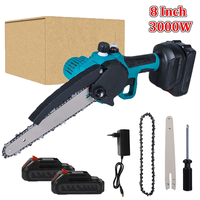 21V 8inch Cordless Electric Chainsaw 3000W Powerful Pruning Saw Woodworking Garden triming Saw Power tool for Makita Battery
