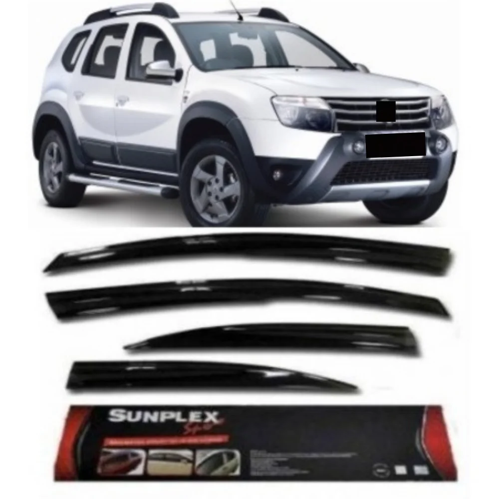 Car window accessories for Dacia Duster 2010-2017 Sport Style window deflector rain cover visor awnings Exterior Accessory