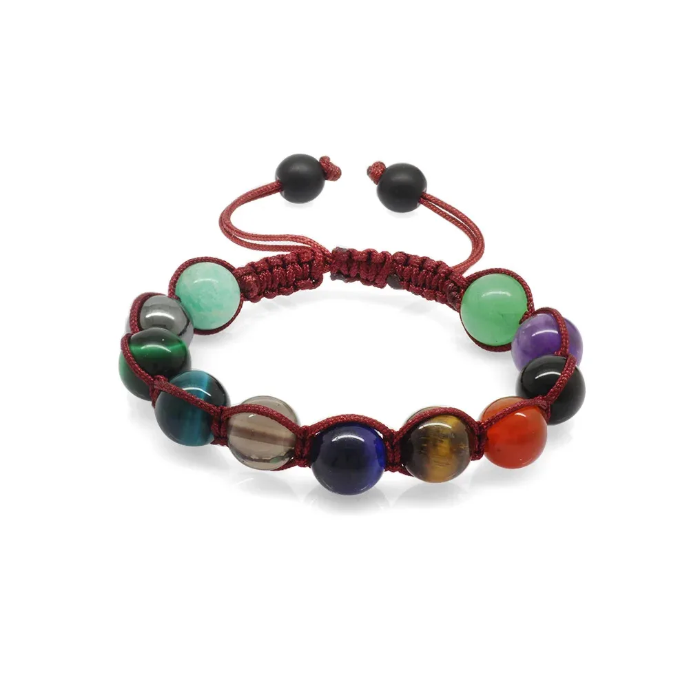 Natural Chip Stone Women And Men Bracelet Amethyst-Anyolite-Aquamarine-Aventurine-Blood-Citrine-Opal-Jade Healing Energy Bracele