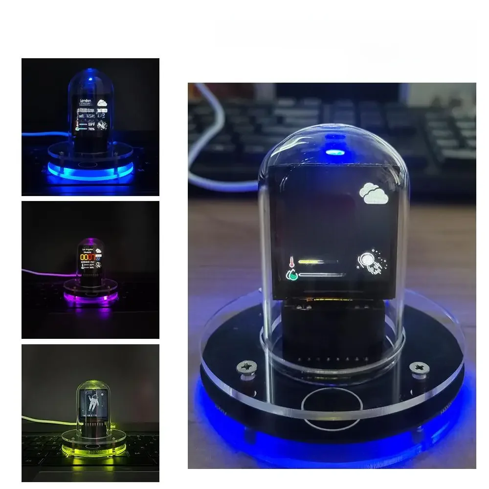 Atualizar automaticamente Decorações de desktop Digital, Smart WiFi Network Nixie Tube, Natal e