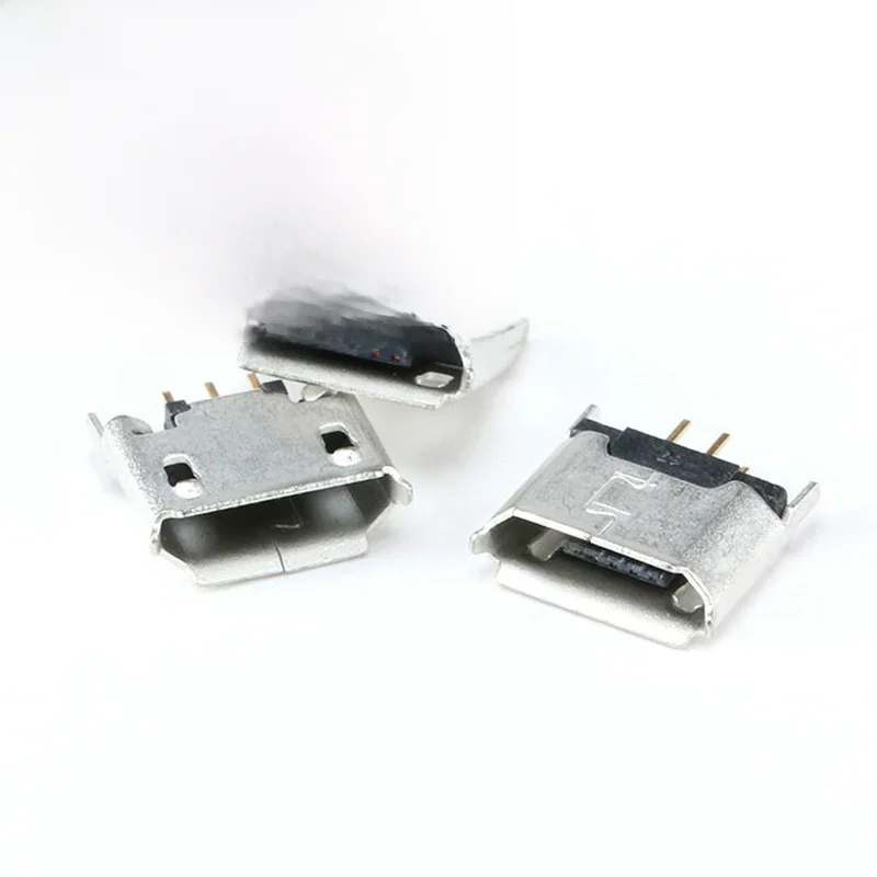 10 szt./5 szt. Pionowe MICRO mini USB 5-pinowe gniazdo żeńskie 180 stopni, złącze USB 5P do bezpośredniego wtykania, port ładowania, wtyk zasilania — zdjęcie 2