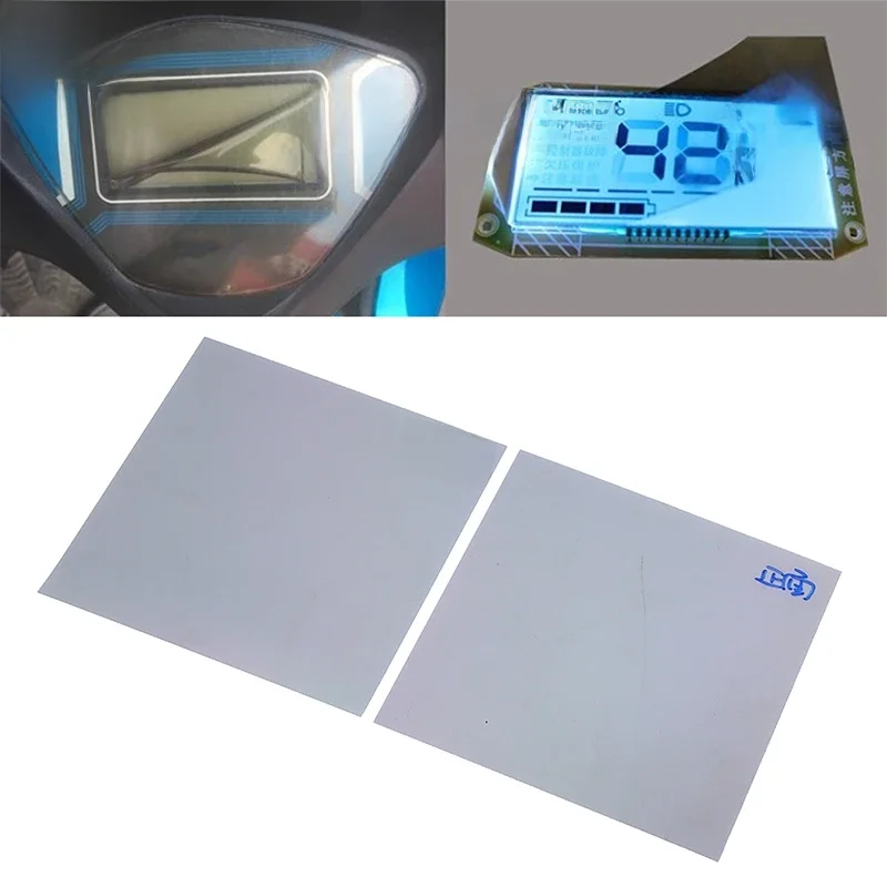 2 szt. Uniwersalna folia polaryzacyjna LCD pojazd elektryczny ekran do wyświetlania obrazu polaryzator Film do bateria zegarka samochodu telefon komórkowy 9*9CM — zdjęcie 2