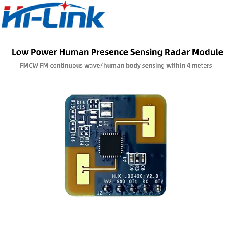 24GHz HLK-LD2420 présence humaine de radar d\'onde millimètre détectant la technologie de capteur intelligent micro de mouvement haute sensibilité