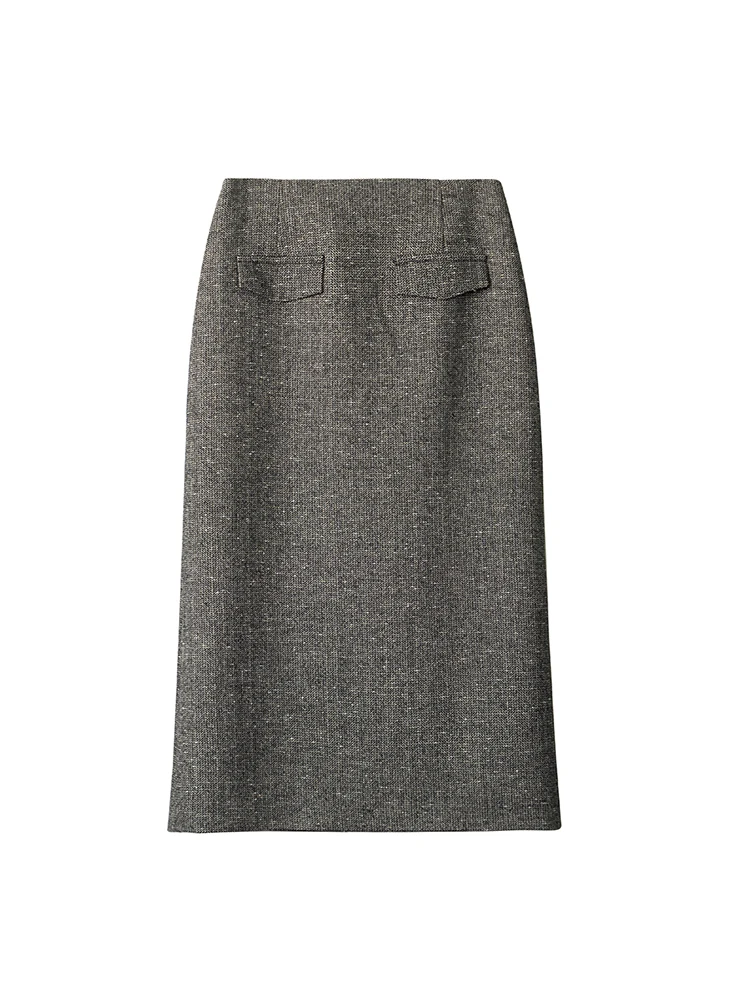 

New product old money style thunder gray fashionable and elegant socialite high-end temperament small fragrance style skirt