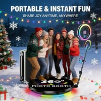 2025 New Rotation 100cm 360 3D Ring Selfie Wedding Camera 360 Photo Booth 360 Degree Panoramic Rotating Photography Platform