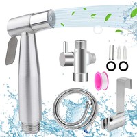 304 Stainless Steel Toilet Spray Gun Set, Handheld Toilet Faucet Sprayer, Cleaning Feminine Bidets, Bathroom Shower Head