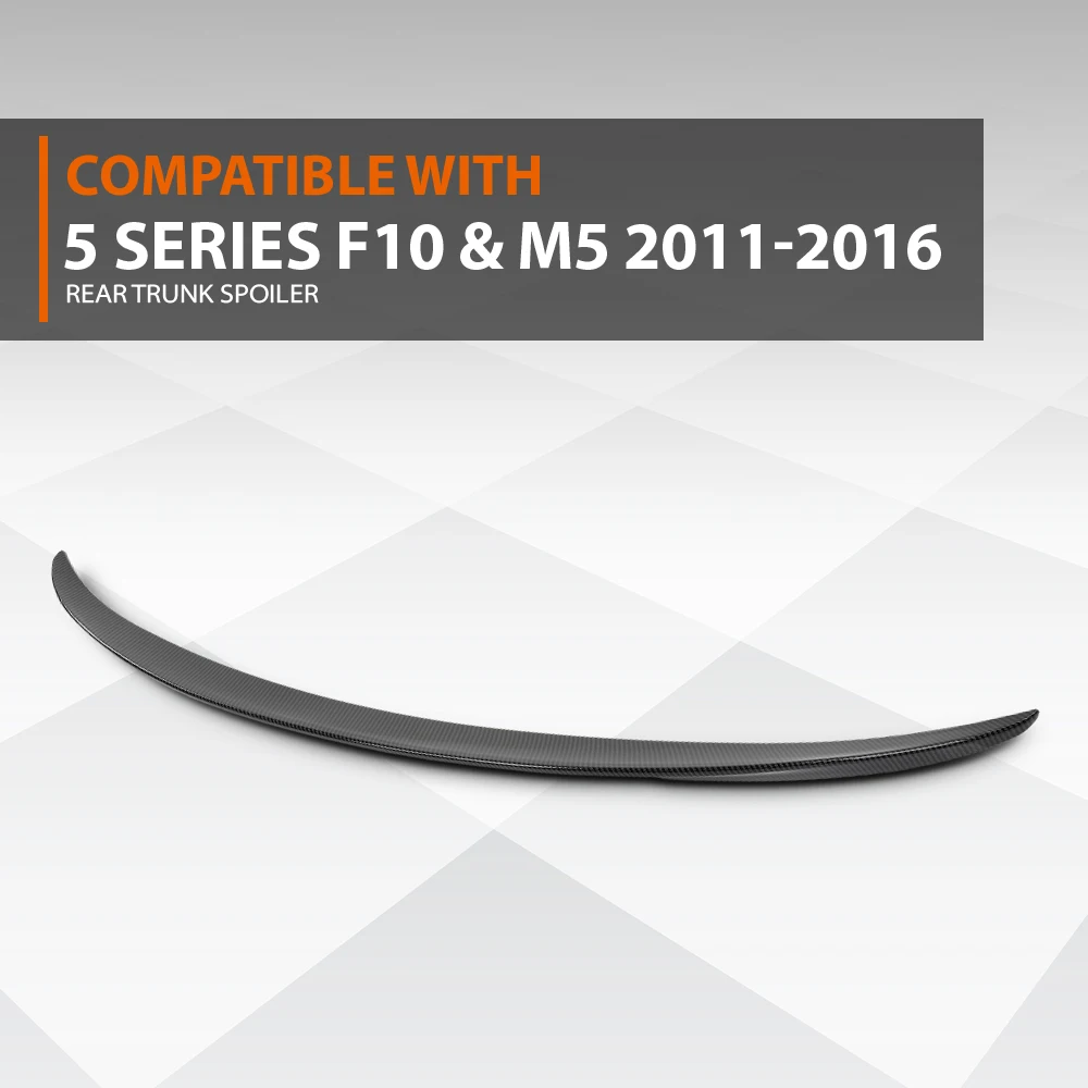 

Спойлер на багажник Crossdesign для BMW 5 серии F10 (2011-2016) в стиле M5, из углеродного волокна, черный, самоклеящийся, автомобильное антикрыло
