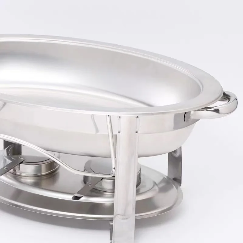 Stainless Steel cChafing Dish Buffet Dish Oval Shape For Alcohol Heating