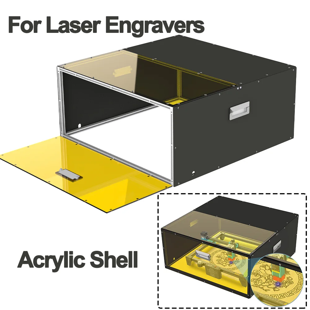 

Twotrees Laser Engrave Acrylic Shell Eye Protection Smoke Exhaust with Powerful Suction Fan for CNC Engraving Laser Cut TTS-55