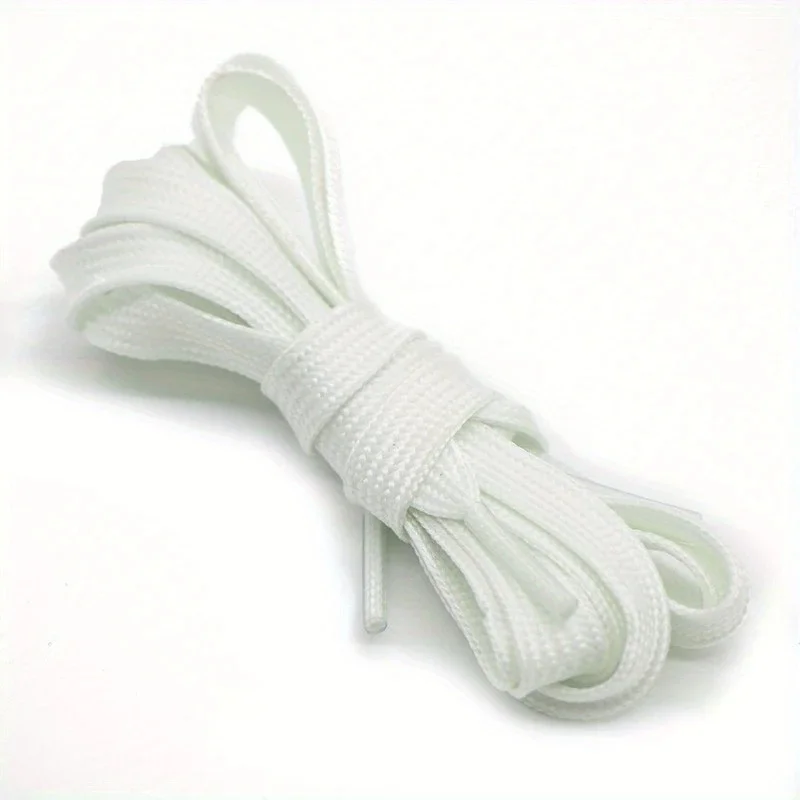 6 пар белых и зеленых светящихся шнурков, противоскользящих и блестящих, подходят для спортивной обуви и баскетбольных кроссовок.
