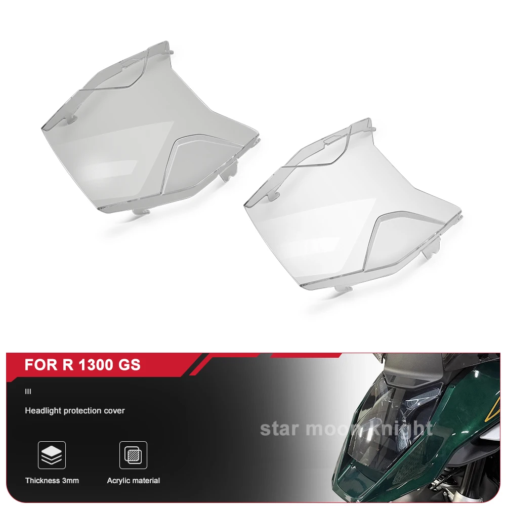 Motorcycle Headlight Guard Protector Lens Cover For BMW R1300GS R 1300GS Adventure Polycarbonate Head light Protective