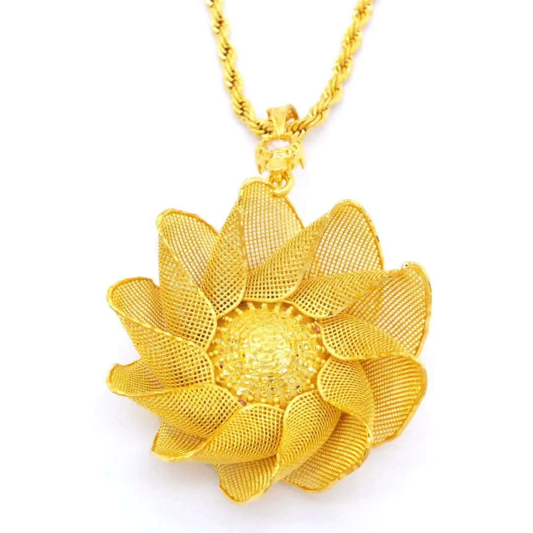 Kalung Wanita Berlapis Emas 22K 60 Cm Perhiasan Aksesori Kerja Tulle Buatan Tangan Kustom Hadiah Organisasi Pertunangan Pernikahan