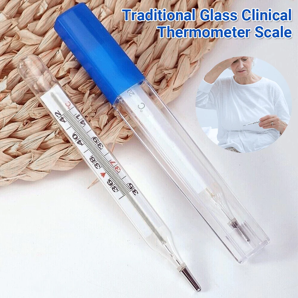 Adult Kids Original Thermometer Scale Traditional Glass Clinical Mercury Free