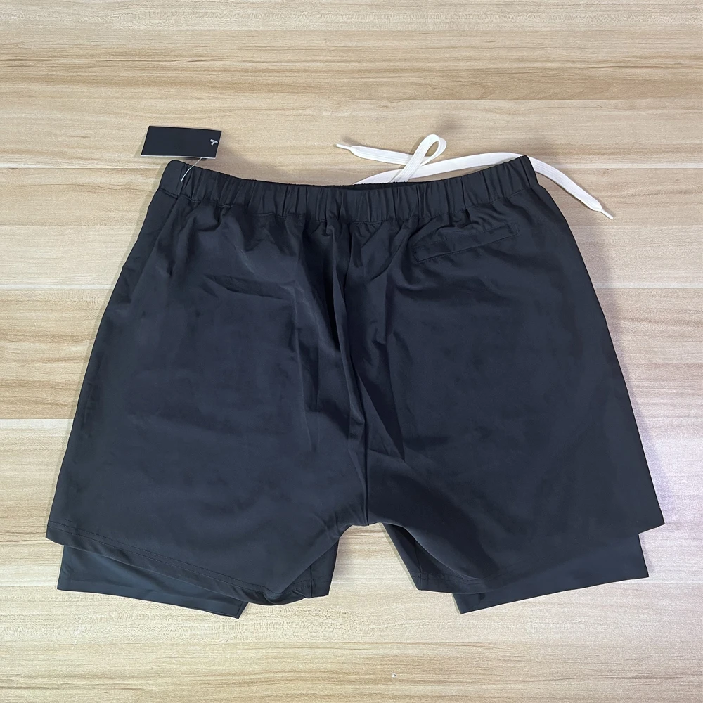 Short respirant pour hommes, short de gym, vêtements de sport de course, faux short 2 pièces, mode