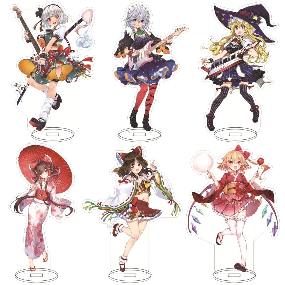 Game Touhou Project Acrylic Stand Model Figures Hakurei Reimu Kirisame Marisa Cosplay Desk Accessories Anime Props Fans Gifts