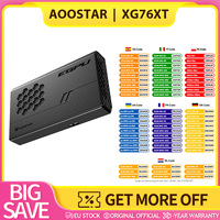 AOOSTAR XG76XT eGPU Dock with AMD Radeon RX 7600XT GPU, 8GB GDDR6 RAM, 128bit, 1*USB 4.0, 1*Oculink, 1*HDMI, 2*DP, 1*Type-C, 100W Reverse Charging, Durable Shell, Effective Heat Dissipation, USB4+OCuLink Dual-mode Selection, Rich Interfaces - EU Plug