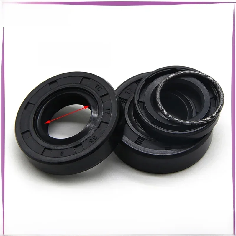 Joint d'huile NBR ID 17mm, 2/5 pièces, joint d'huile NBR TC-17 * 25/27/28/30/32/35/40/45/47*5/7/8/10mm, joint d'huile à Double lèvre