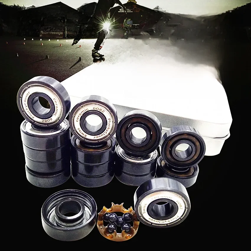 PluckyClover Ceramiczne łożysko do zawodów w rolkach 608z Abec11 Wrotki Speed Skate Scooter Deskorolka 608 Łożysko do łyżworolek — zdjęcie 2