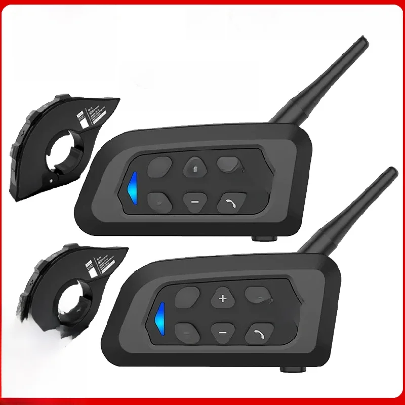 Ejeas V4 Plus Motorhelm Bluetooth Walkie Talkie 4 Rijders Afstand 1500 Meter Full Duplex Ip65 Waterdicht - afbeelding 2
