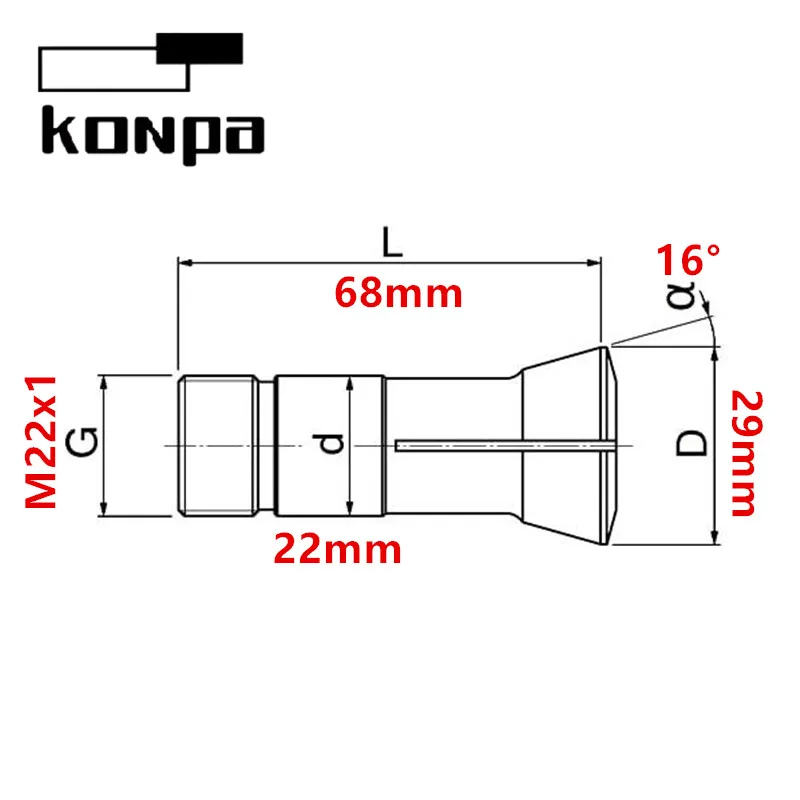 F391 Adjustable Guide Bushes TD20R 39001T J7AR T22-68-M22.1 39001 Automatic Lathe Type Workpiece Guidance Sleeve Collet Chuck