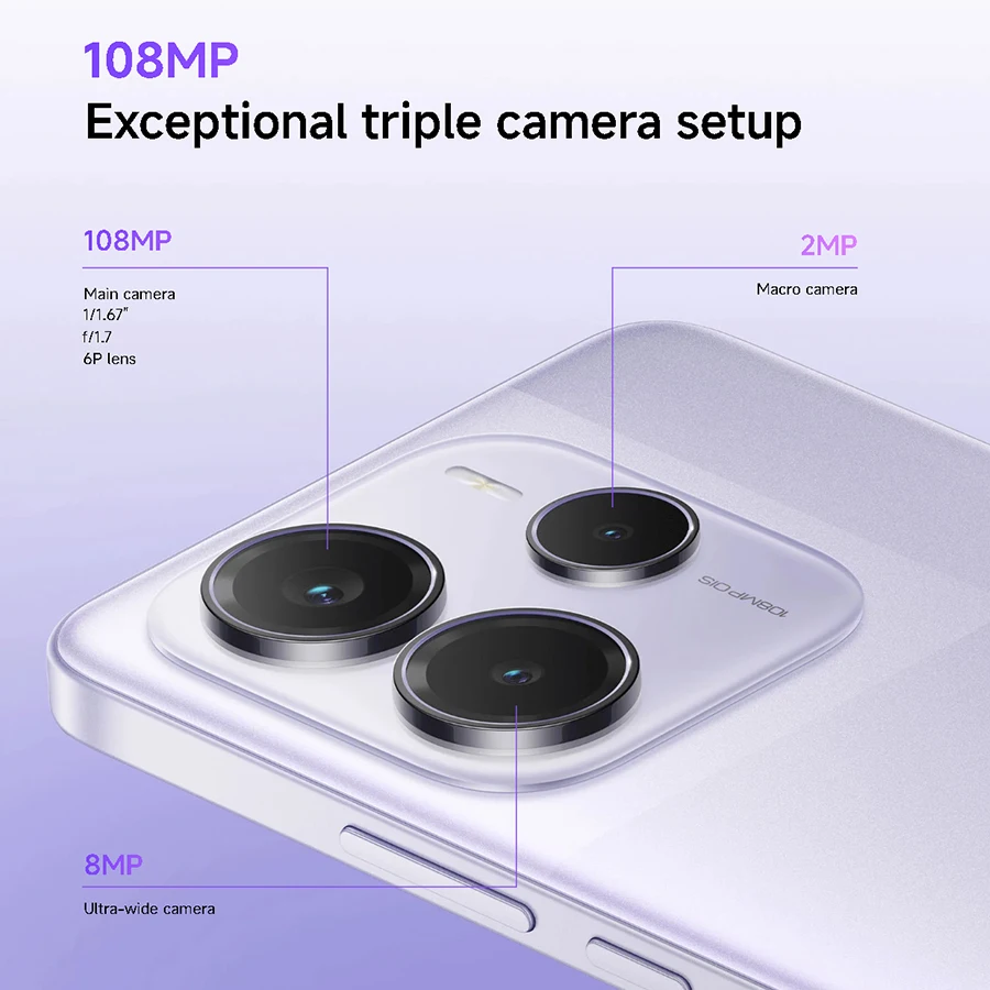 Xiaomi Redmi Note 14 5G Versión Europea 8+256GB, Cámara IA de 108MP, Batería de 5110mAh, MTK Dimensity 7025-Ultra, Carga Turbo de 45W 6