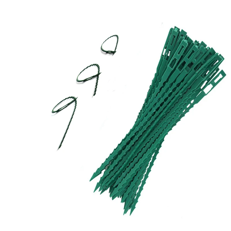 30/50/100/200pcs Reusable Garden Nylon Cable Tie Plant Support Bush Fastener Tree Lock Nylon Adjustable Plastic Gardening Cable