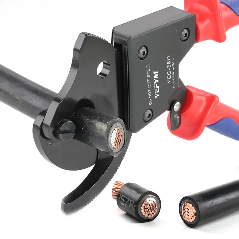 Geïsoleerde ratelkabels Draadtang Zware draadknippers voor meerstrengige aluminium- en koperkabels tot 240 mm2 - afbeelding 2