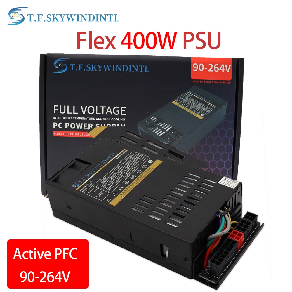 T.F.SKYWINDINTL 400W Modular Power Supply Small 1U Computer Gamer PSU Mini ITX Flex-ATX 400W for ITX PC Active PFC for POS AIO