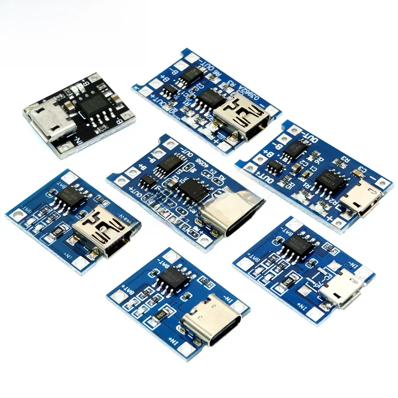 TP4056 avec Protection double fonctions 5V 1A Mini Micro TYPE-C USB 18650 batterie au Lithium carte de charge Module de chargeur 1A Li-ion