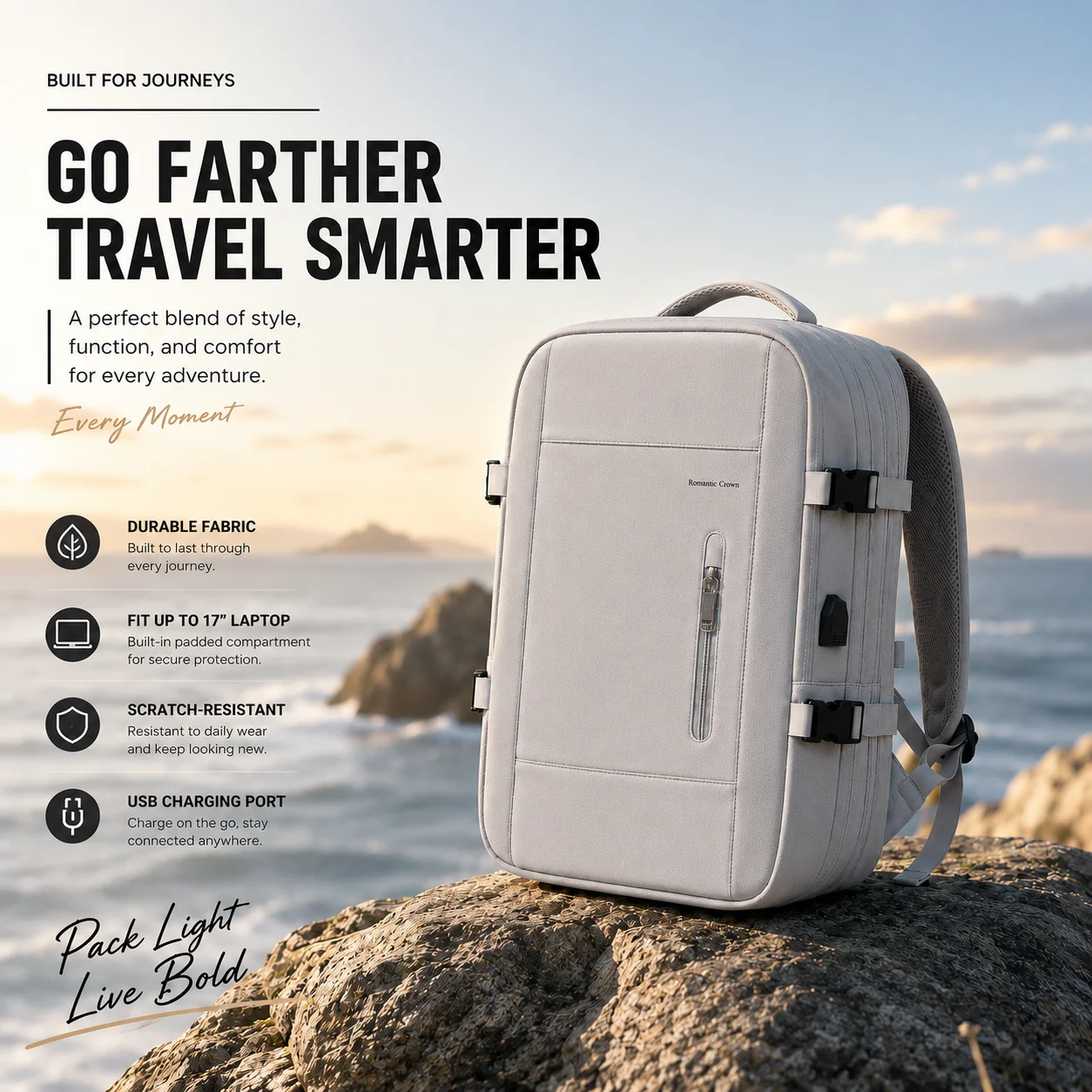 Expandable Travel Laptop Backpack 6